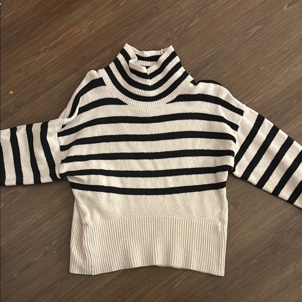 Striped Black and White Women's Sweater